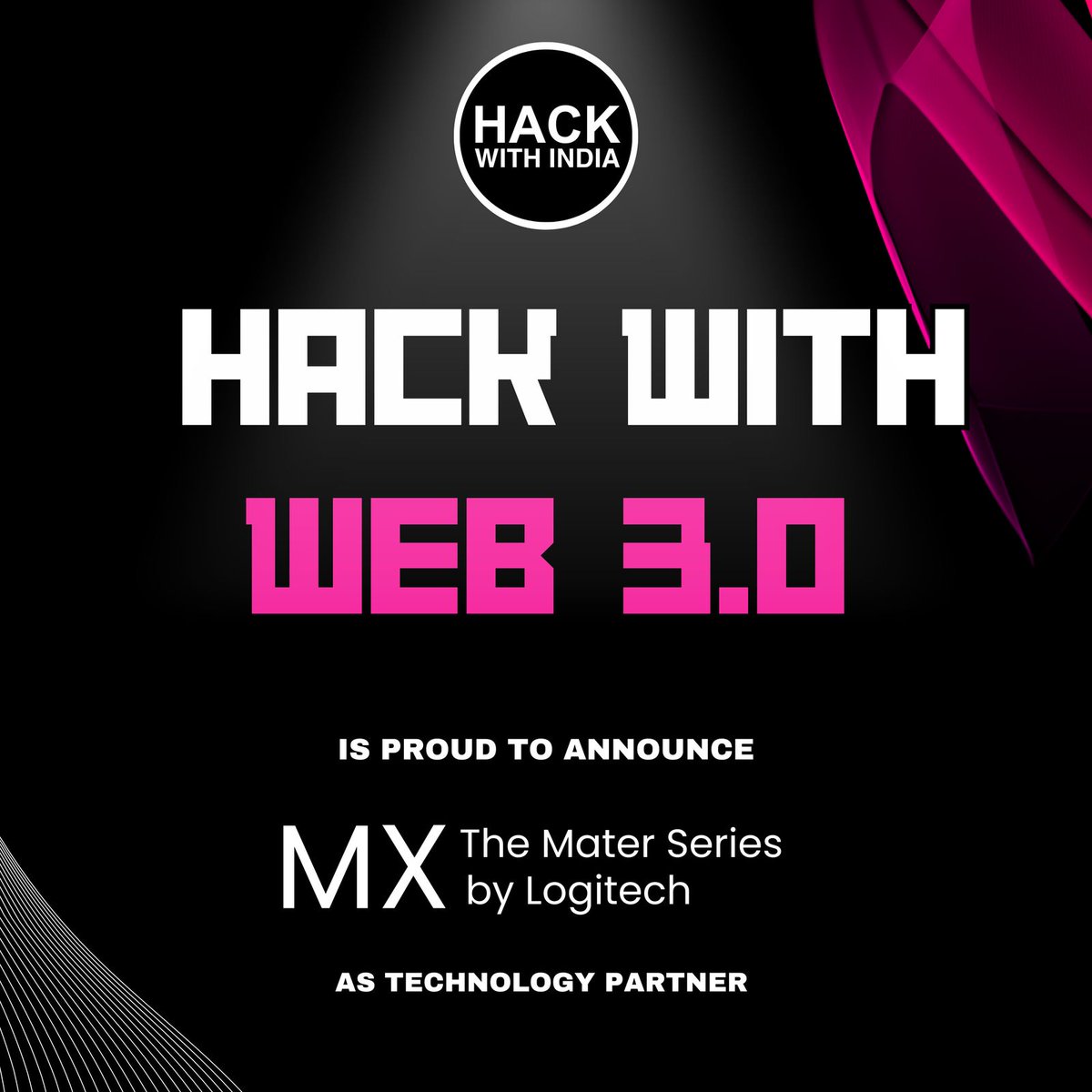 Hackwithindia1's tweet photo. HackwithIndia is pleased to announce
MX The Master series by @Logitech as the Technology partner HackwithWeb 3.0.
We are grateful to have their support in making our event a success. Thank you for being a part of our community. Let's make this event unforgettable.
 #hackwithindia https://t.co/HRgX9S1U4u