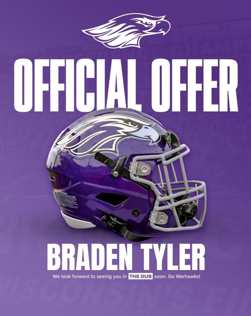 Braden Tyler (@bradentyler23) on Twitter photo After a great visit I’m proud to receive an offer from UWW <a href="/CoachMikeMardis/">Michael Mardis</a> <a href="/CoachRindahl/">Jace Rindahl</a> <a href="/_Joeyfootball_9/">Joe Brannan</a> <a href="/travisWSN/">Travis Wilson</a> After a great visit I’m proud to receive an offer from UWW <a href="/CoachMikeMardis/">Michael Mardis</a> <a href="/CoachRindahl/">Jace Rindahl</a> <a href="/_Joeyfootball_9/">Joe Brannan</a> <a href="/travisWSN/">Travis Wilson</a>