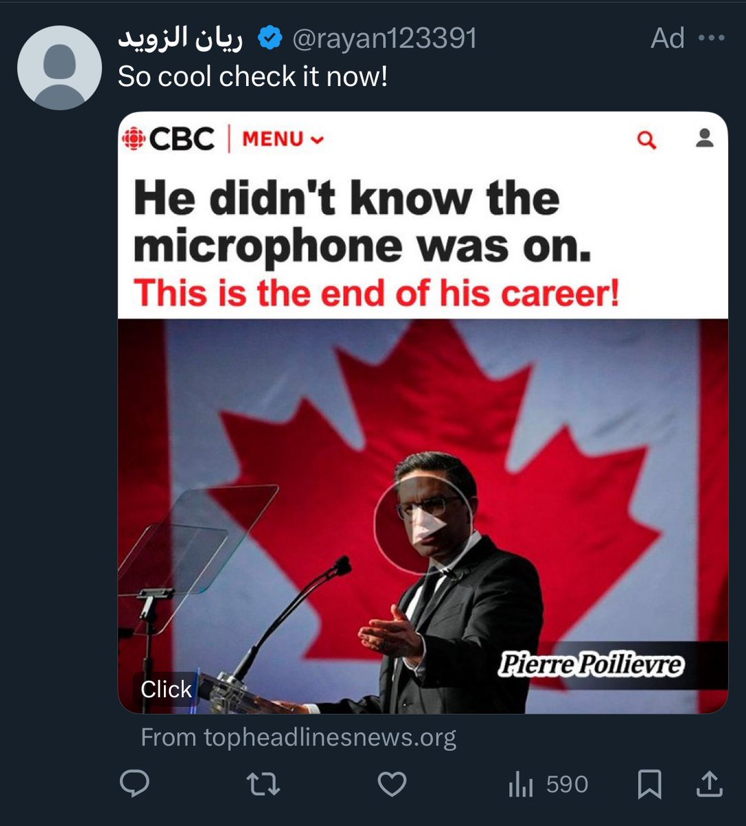 HrdWorkHiReward's tweet photo. Nearly every single ad in my feed this morning was one of these. Anyone else being spammed with this stuff? @PierrePoilievre @CPC_HQ https://t.co/kZVKuwEeSY