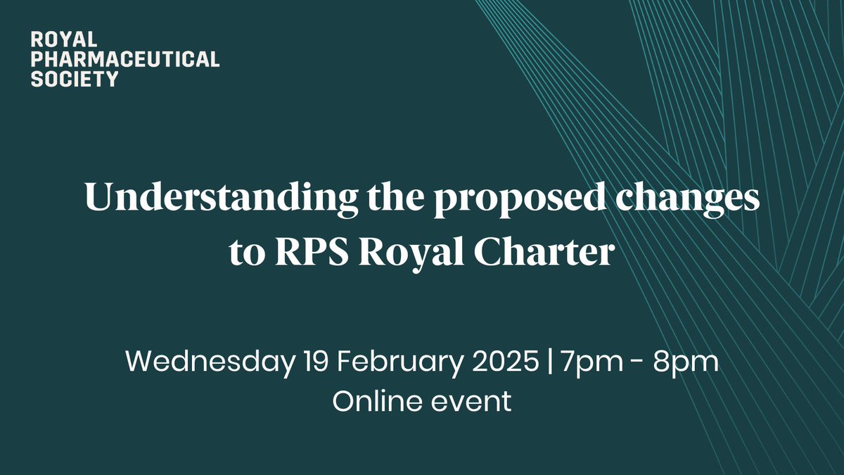 Join our webinar to hear more detail and ask questions about the changes being proposed to the Royal Charter. 

Open to all pharmacists and pharmaceutical scientists. 
 
Book now: ow.ly/7qO850UZyzC