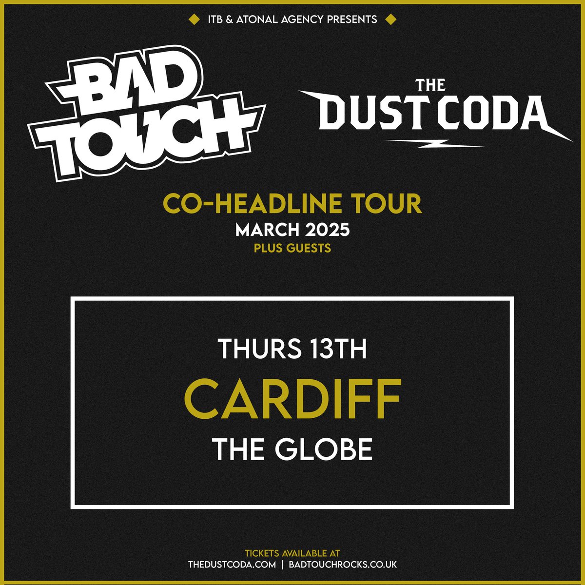 Bad Touch (@badtouchrocksuk) on Twitter photo ‼️CARDIFF‼️
One month today go! Grab those tickets and we'll see you with @thedustcoda at <a href="/theglobecardiff/">The Globe Cardiff</a>
bnds.us/immj2t
📸: Jeff Pitcher
#cardiff #livemusic #gig #concert #rockband #rocknroll ‼️CARDIFF‼️
One month today go! Grab those tickets and we'll see you with @thedustcoda at <a href="/theglobecardiff/">The Globe Cardiff</a>
bnds.us/immj2t
📸: Jeff Pitcher
#cardiff #livemusic #gig #concert #rockband #rocknroll