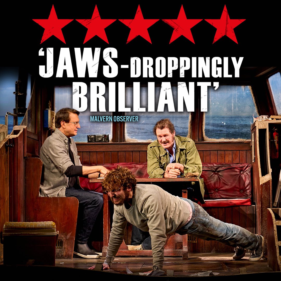 SharkIsBroken's tweet photo. Critics are raving! ⭐⭐⭐⭐⭐
Don’t miss your chance to see The Shark is Broken on tour 🦈⚙️

🎟️ https://t.co/XYYmqtsmEZ
📸 Manuel Harlan

#TheSharkIsBroken #UKTheatre #UKTour #JAWS https://t.co/8MaFZWFGPB