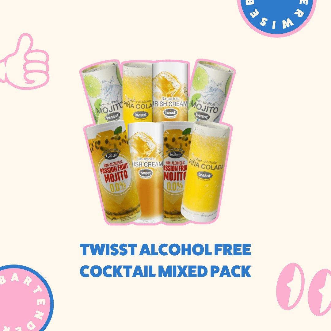 Twistt Up Your Night 💃

This Twisst Alcohol-Free Cocktail Mixed 8-Pack is here to turn any night into a party 🍸 

From tropical Piña Coladas to refreshing Mojitos, enjoy bar-quality cocktails at home without the booze (or the bar tab!) 

Shop now 🛒 rb.gy/98e92v