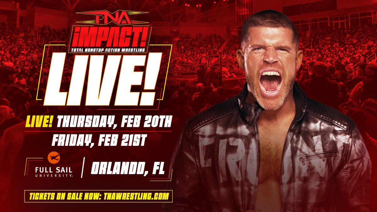 Steve Maclin (@stevemaclin) on Twitter photo .<a href="/FullSail/">Full Sail University</a> has seen me before… but never #BulletProof Steve Maclin!
TAG’EM & BAG’EM 💀
<a href="/ThisIsTNA/">TNA Wrestling</a> returns to ORLANDO
- Thur, Feb 20
#TNAiMPACT LIVE
- Fri, Feb 21
TNA IMPACT
🎟️ TNAWrestling.com .<a href="/FullSail/">Full Sail University</a> has seen me before… but never #BulletProof Steve Maclin!
TAG’EM & BAG’EM 💀
<a href="/ThisIsTNA/">TNA Wrestling</a> returns to ORLANDO
- Thur, Feb 20
#TNAiMPACT LIVE
- Fri, Feb 21
TNA IMPACT
🎟️ TNAWrestling.com