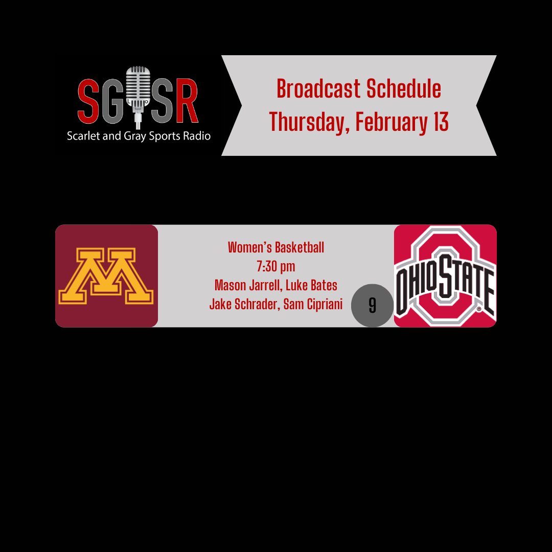 Scarlet & Gray Sports Radio (@sgsr_osu) on Twitter photo Big Ten Women's Basketball on Scarlet and Gray Sports Radio with <a href="/OhioStateWBB/">Ohio State Women’s Basketball</a>.
Mason Jarrell, Luke Bates, <a href="/jschrader55/">Jake Schrader</a>, and <a href="/SamCipriani89/">Sam Cipriani</a> on the call. Big Ten Women's Basketball on Scarlet and Gray Sports Radio with <a href="/OhioStateWBB/">Ohio State Women’s Basketball</a>.
Mason Jarrell, Luke Bates, <a href="/jschrader55/">Jake Schrader</a>, and <a href="/SamCipriani89/">Sam Cipriani</a> on the call.