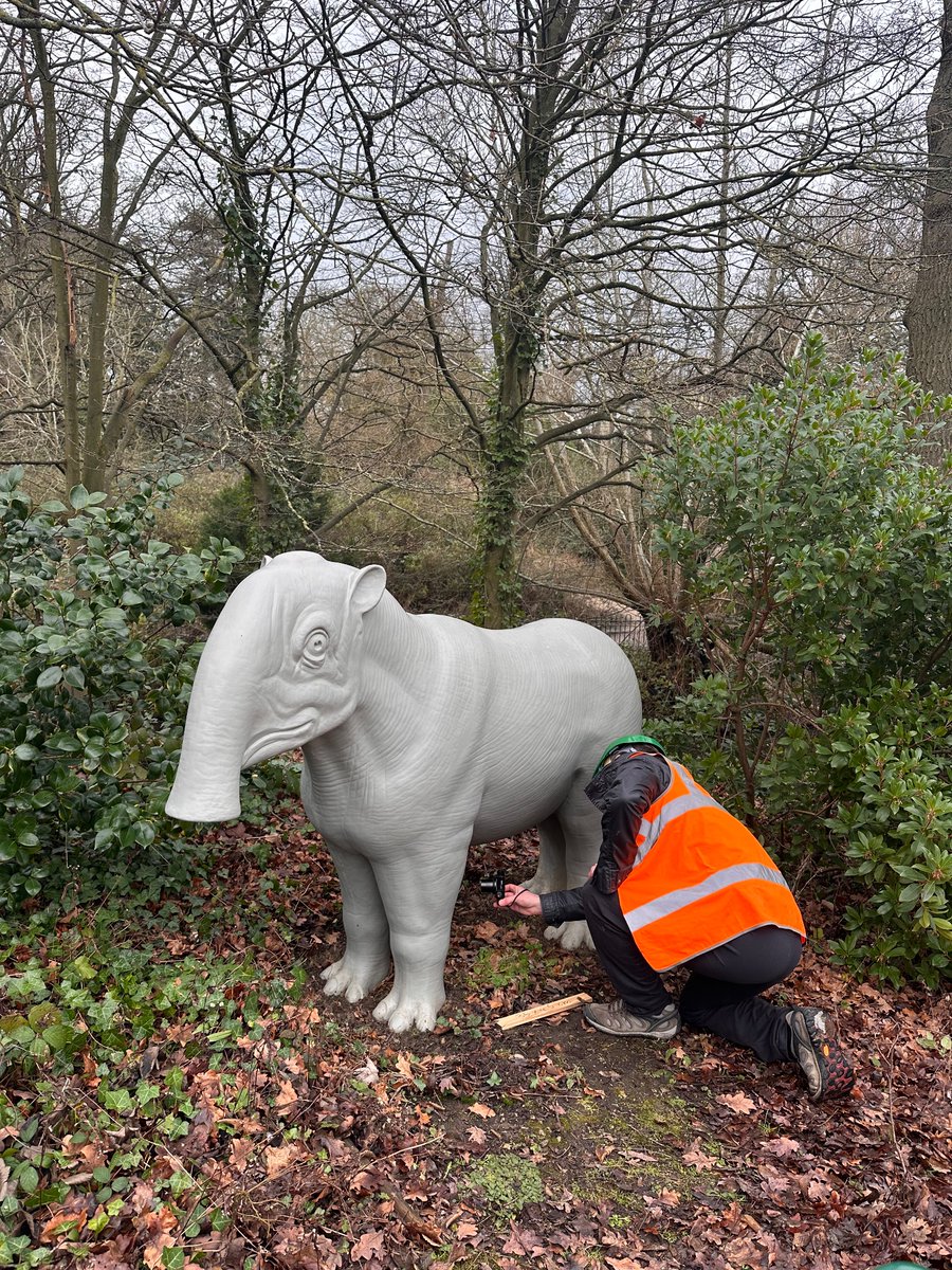 Hello, and a belated Happy New Year

Hope all of our local residents have their water back now 🙏

(a photo from yesterday, which saw us doing a spot of photogrammetry on the our recently-restored Palaeotherium magnum, and an Anoplotherium)