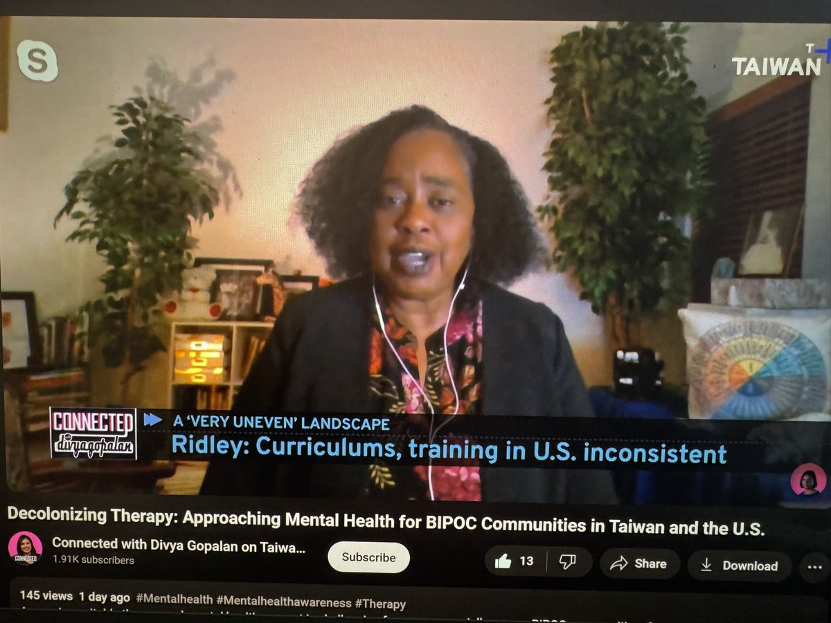 In this TaiwanPlusTV interview Evon and I give a shout out to young people + AEDP + Wilkes. Together we can inspire trauma-informed culturally-attuned Mental Health care for all. 
youtu.be/ZuQ1Msin3IU?si…

#mentalhealth 
#education 
#traumahealing 
#counseling 
#SuicidePrevention