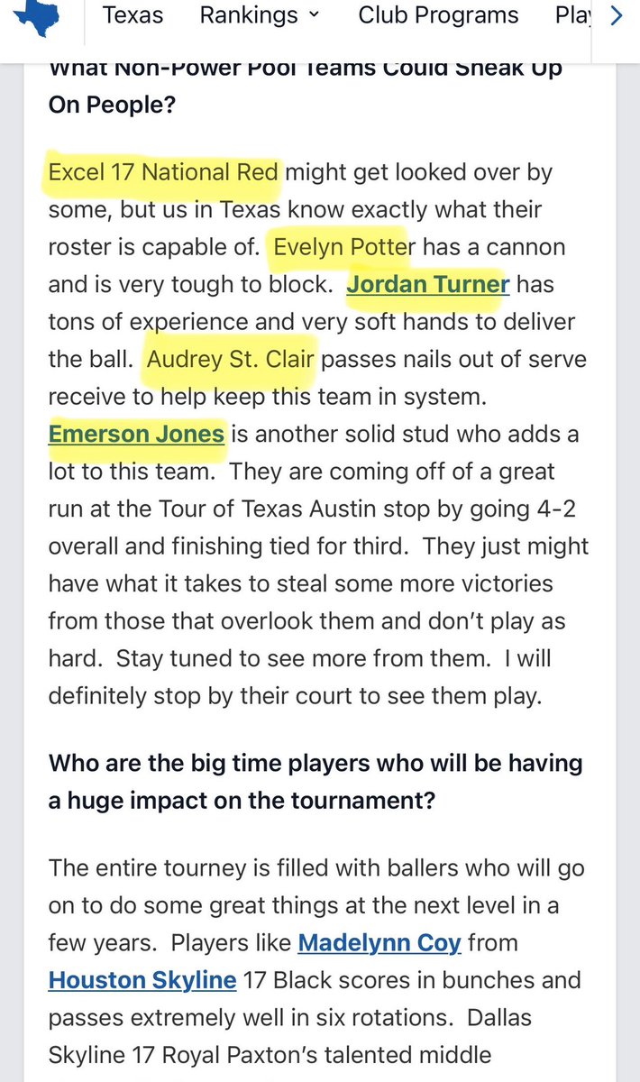 Audrey St.Clair 2026 (@audreystclair9) on Twitter photo Thank you for mention <a href="/PDTexas/">Prep Dig Texas</a> <a href="/CoachMikeDZ/">Michael DeLeon</a> along with my teammates! Truly always appreciate your support! We are ready to work this weekend at <a href="/TCVolleyball/">TC Volleyball</a>‼️ <a href="/triplecrownspts/">Triple Crown Sports</a> <a href="/Excelrocks/">Excel VBC</a> #Excel17Red Thank you for mention <a href="/PDTexas/">Prep Dig Texas</a> <a href="/CoachMikeDZ/">Michael DeLeon</a> along with my teammates! Truly always appreciate your support! We are ready to work this weekend at <a href="/TCVolleyball/">TC Volleyball</a>‼️ <a href="/triplecrownspts/">Triple Crown Sports</a> <a href="/Excelrocks/">Excel VBC</a> #Excel17Red