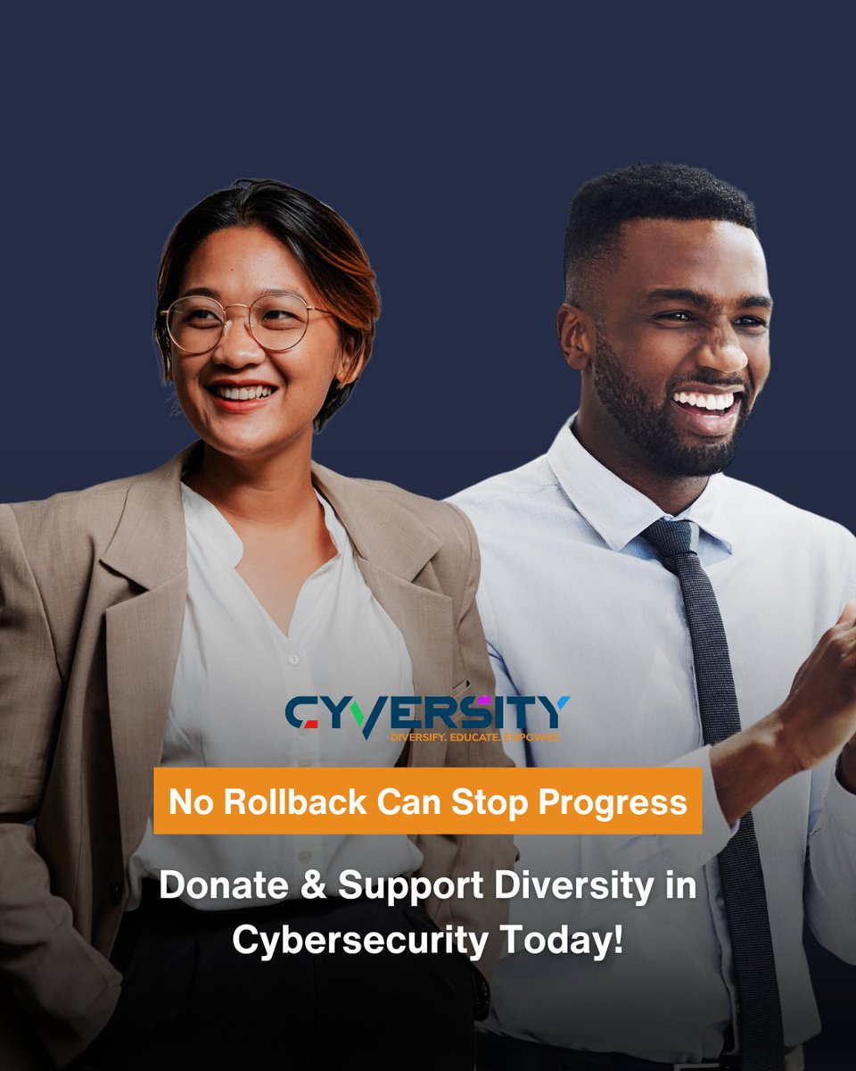 Even as DEI initiatives face setbacks, progress must continue. Help us build a more inclusive cybersecurity future by empowering diverse talent. Donate today: donorbox.org/general-campai… 💙

#CyberSecurity #IT