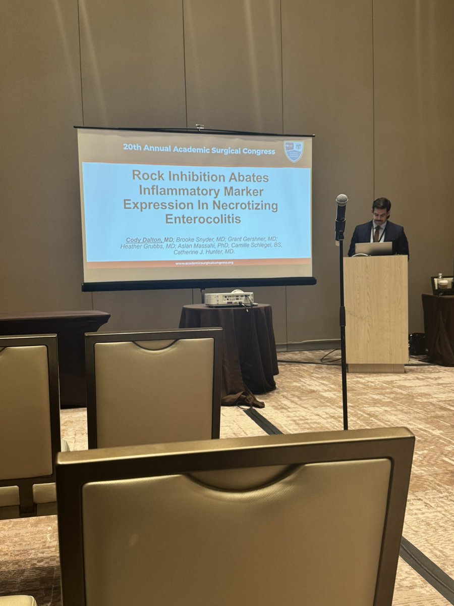 Jasmine (Lee) Ivory, MD (@drjasmine_md) on Twitter photo Excellent presentation by <a href="/CodyDalton93/">Cody Dalton, MD</a> on ROCK and its inflammatory role in NEC! This exciting work points to ROCK as a potential therapeutic target! <a href="/CJHunter18/">Catherine Hunter</a> <a href="/OUPedSurg/">OU Children’s Ped Surg Fellowship</a> #ASC2025 #PedSurgBestSurg Excellent presentation by <a href="/CodyDalton93/">Cody Dalton, MD</a> on ROCK and its inflammatory role in NEC! This exciting work points to ROCK as a potential therapeutic target! <a href="/CJHunter18/">Catherine Hunter</a> <a href="/OUPedSurg/">OU Children’s Ped Surg Fellowship</a> #ASC2025 #PedSurgBestSurg