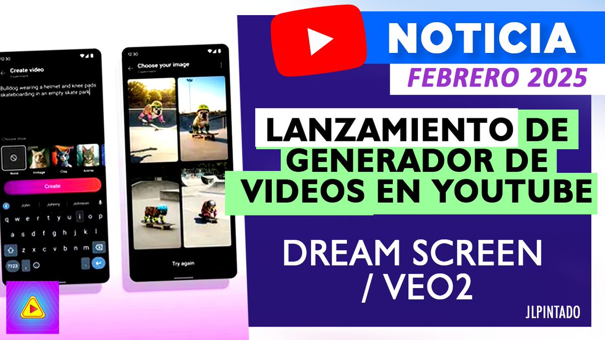 AlertaCreadores's tweet image. #Youtube lanza al fin su generador de vídeos IA  llamada #dreamscreenai , todos en el siguiente vídeo.➡➡➡ youtu.be/VGSvoR6yXZ8
#noticiasyoutube #inteligenciaartificial #ia