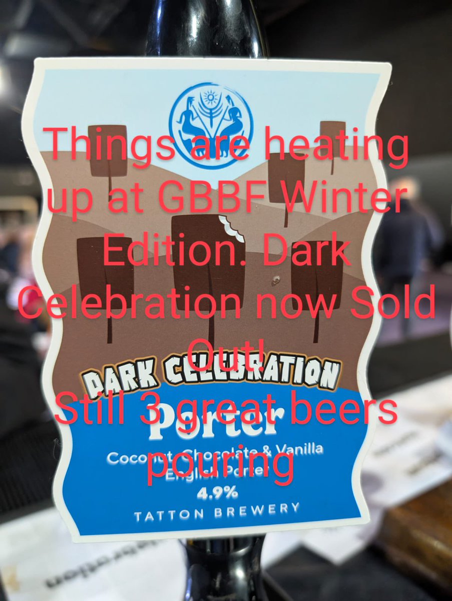 First beer gone! Thanks to everyone who tried it @gbbfwinter 🍻 Still got Winter Pale, Hurricane, Wintersfiend and Yeti pouring. We’re here until Saturday 😊