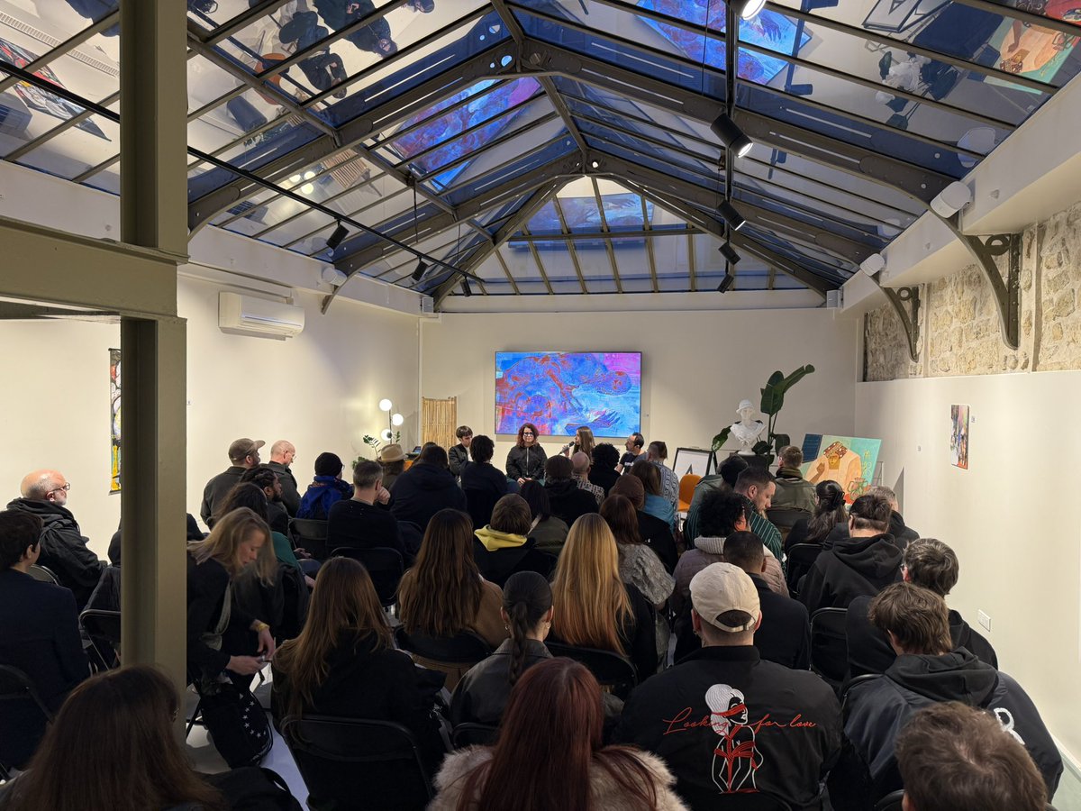 guilauzier's tweet image. Back at @ArtverseParis after an amazing day at @nft_paris! 🎨✨

Immersing in “Art on @tezos: Down the Rabbit Hole” – a night of creativity, panels, and exhibitions.

⚡️ From Building a Thoughtful Collection with @kikanicolela, @borgetsebastien &amp;amp; Giannis, to IRL &amp;amp; URL:…