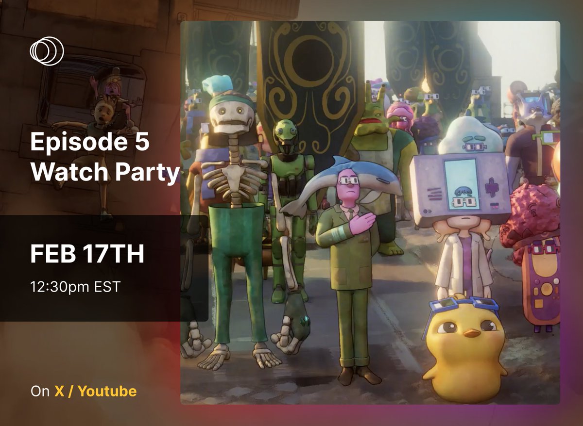 nounsmovie's tweet image. Join @zerorightsmedia and @AtriumNft
on 2.17.25 for an exclusive watch party Premiere of Episode 5 🍿 (link in next tweet)