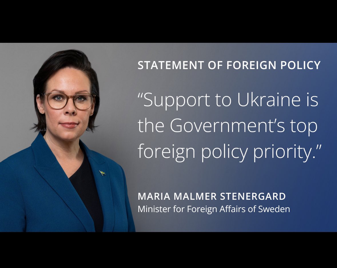 In the 🇸🇪 government’s foreign policy, support to Ukraine is a top priority. 

For every year since 2022, Sweden has increased its support to Ukraine, now totalling SEK 70 billion. It’s a moral obligation and an investment in Europe’s security, independence and future.🇺🇦