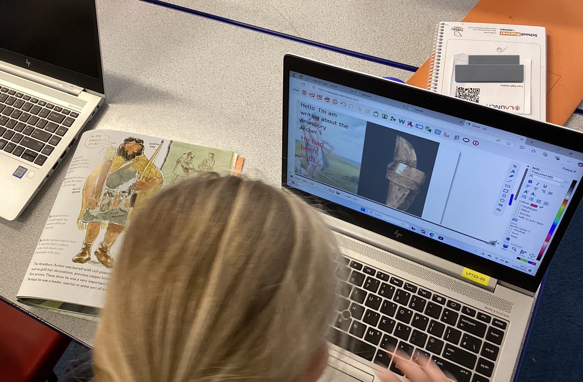 OurLadysCP's tweet image. Year 3 have been using the laptops to make a fact file on the Amesbury Archer! 💻@OurLadyandAllS1 #CST#CatholicLife #ComputingInAction #HistoryInAction