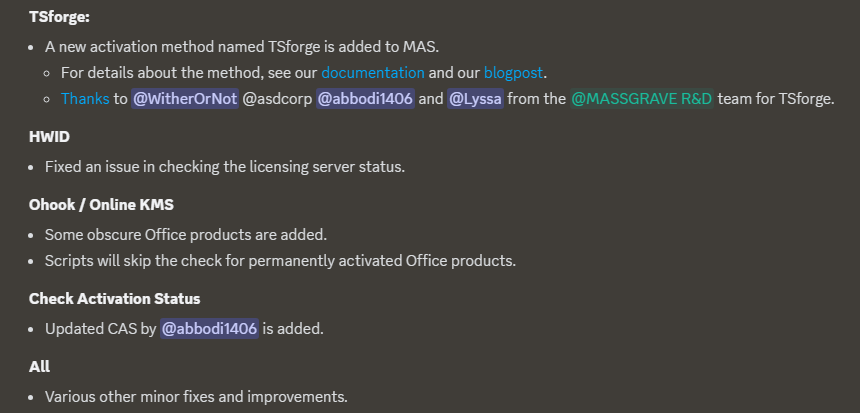 massgravel's tweet photo. >got no valentine? neither do we - so we present to you.. MAS 3.0! 

The new method named "TSforge" is finally added. 🎉 https://t.co/NgdzeGwnFo