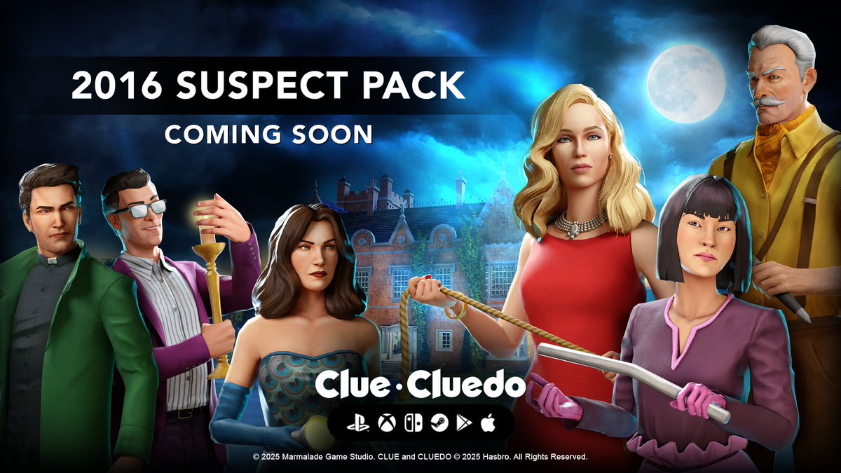 💅These guys put the “popular” into “back by popular demand”! 

With Cluedo’s new 2016 Suspect pack, you can play as any of your favourite 2016 suspects.

❤️ Wishlist the 2016 Suspect pack today! 

🖥️ bit.ly/steam-2016-pack
🍎 apple.co/45kD8AC
🤖 bit.ly/cluedo-android
