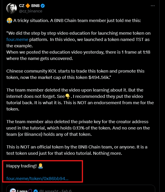 smokey0x's tweet image. Everyone on the timeline is asking CZ for the ca

He has already dropped it $TST