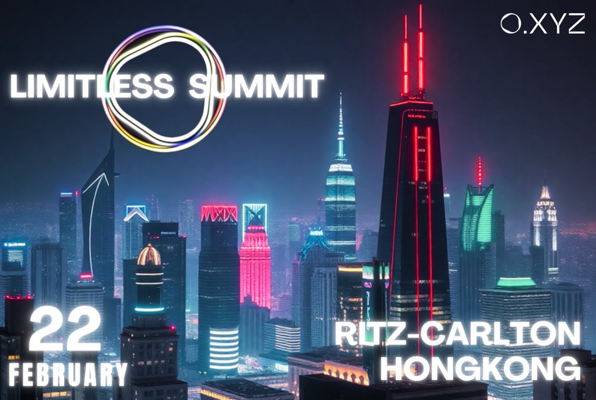 owais_saifi_04's tweet photo. 1/6 The countdown to O Limitless Summit has begun!
On Feb 22, at The Ritz-Carlton, Hong Kong, the world will witness a defining moment. This isn’t just an event—it’s a revolution in AI, decentralization, and innovation!🔥
@o_fndn
@blackbit
@amandaxoxyz
@WordOfWonder
#OLimitless https://t.co/cNqoRecxls