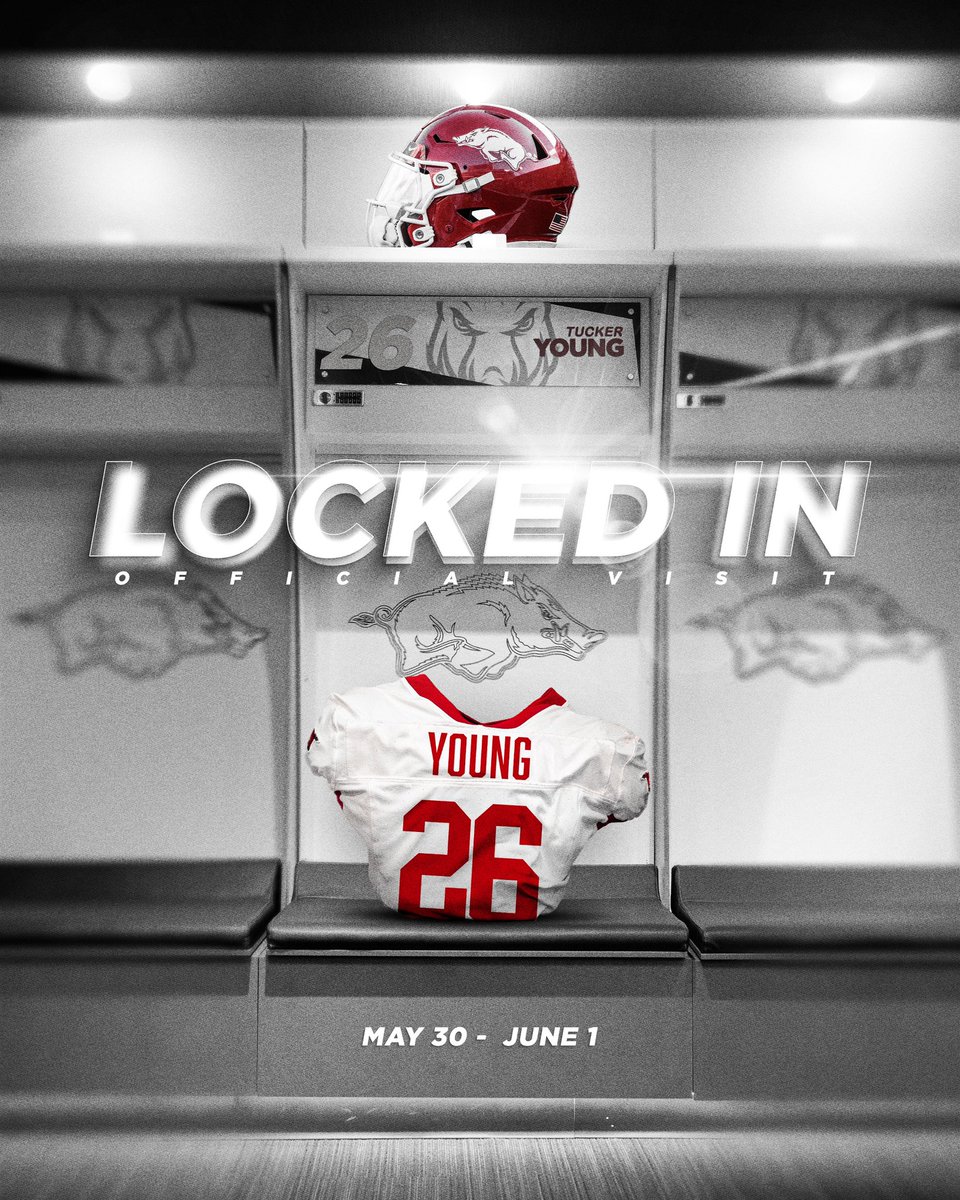 Official Visit is set!!! <a href="/RazorbackFB/">Arkansas Razorback Football</a> <a href="/CoachMateos/">Eric Mateos 🐗</a> <a href="/DannyWest247/">Danny West</a> <a href="/LakesideFB/">Rock Rockwell</a>