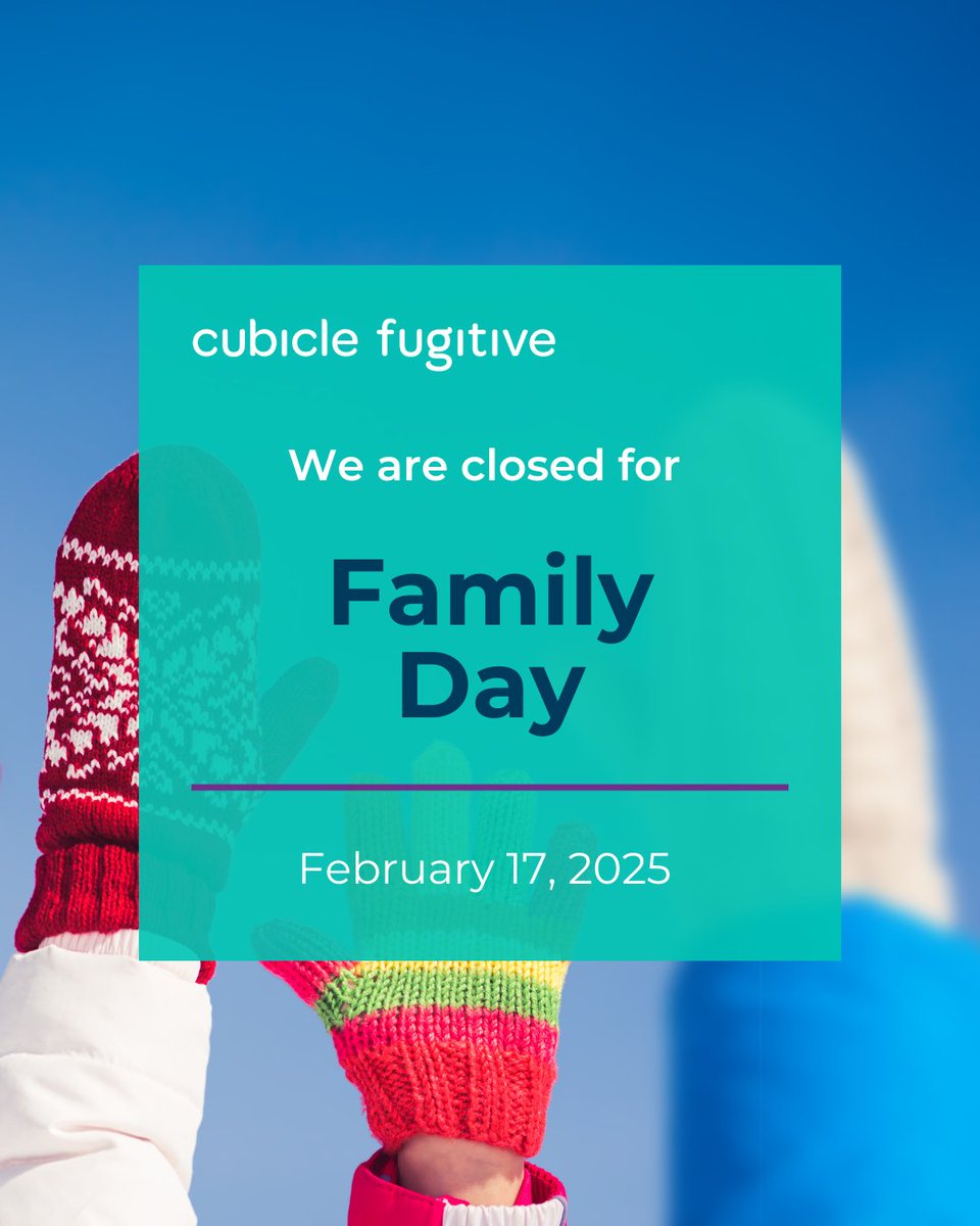 CubicleFugitive's tweet photo. It’s Family Day!

Our office is closed today, Monday, February 17, and will reopen tomorrow, Tuesday, February 18th.

We hope you’re enjoying the long weekend, making the most of these snowy days or relaxing with your loved ones at home! https://t.co/Zh2wHCIuGI