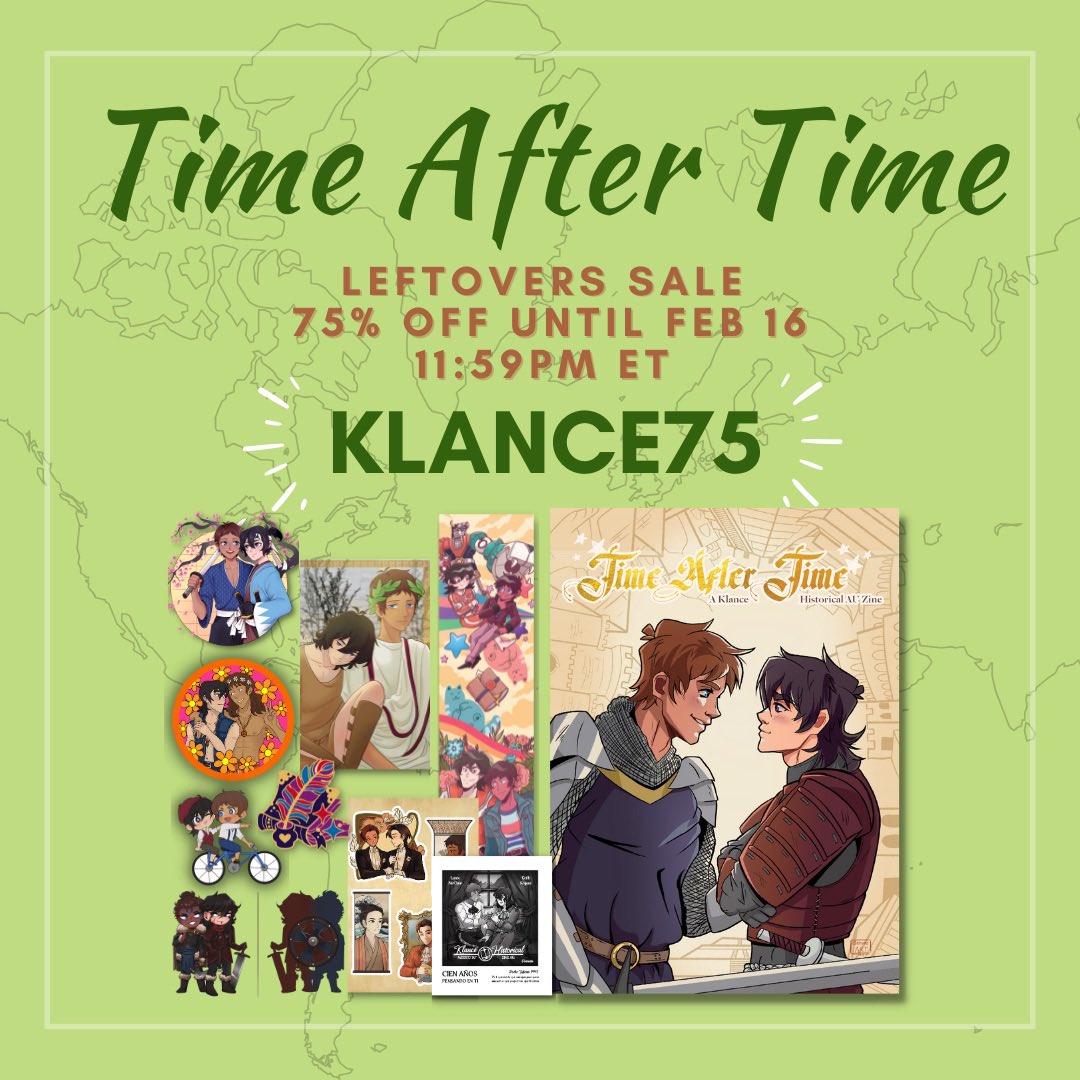 KLHistoryAUZine's tweet image. Only FOUR more days of leftover sales and we want everything to go!

New sale!  Last change!  Go today!

klhistoryzine.bigcartel.com

#klance #klancezine