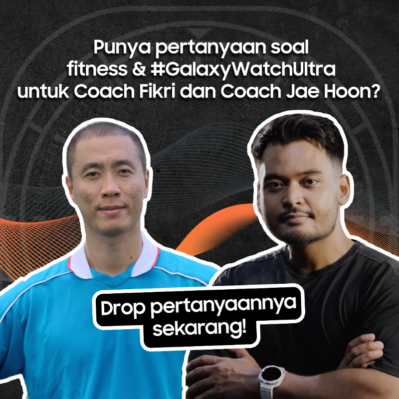 samsungID's tweet photo. Got questions about fitness or #GalaxyWatchUltra’s Energy Score?💪

Comment for a chance to join #MaxYourScore Coaching with Coach Fikri &amp; legend Yoo Jae Hoon!🏆✨

Win Rp1,000,000 + a Galaxy Fit3!
📅 Feb 23, 2025
📍 Samsung Multi Experience Store, Senayan Park

Don’t miss out!