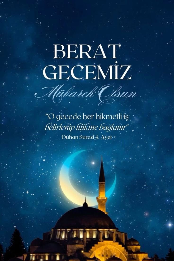 Bu mübarek Berat Kandili'nde, kalplerimizden geçen tüm duaların kabul olması ve kurtuluşumuza vesile olması duasıyla. ALLAH'ın rahmeti ve bereketi üzerimize olsun. Kandilimiz mübarek olsun!