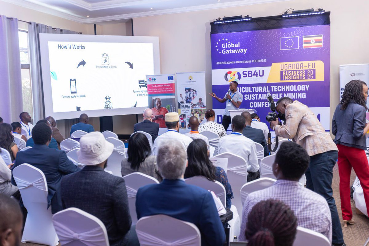 EinsteinRising's tweet image. Thumbs up to all the social #entrepreneurs from the Agritech and Sustainable Mining sectors who #pitched your social business at the “Deals Room” at 𝐔𝐠𝐚𝐧𝐝𝐚 𝐄𝐮𝐫𝐨𝐩𝐞𝐚𝐧 𝐔𝐧𝐢𝐨𝐧 𝐁𝐮𝐬𝐢𝐧𝐞𝐬𝐬 𝐈𝐧𝐬𝐢𝐠𝐡𝐭𝐬 𝟐𝟎𝟐𝟓.

#UEUBI2025  
#SocialEntrepreneurs  
#Agritech…