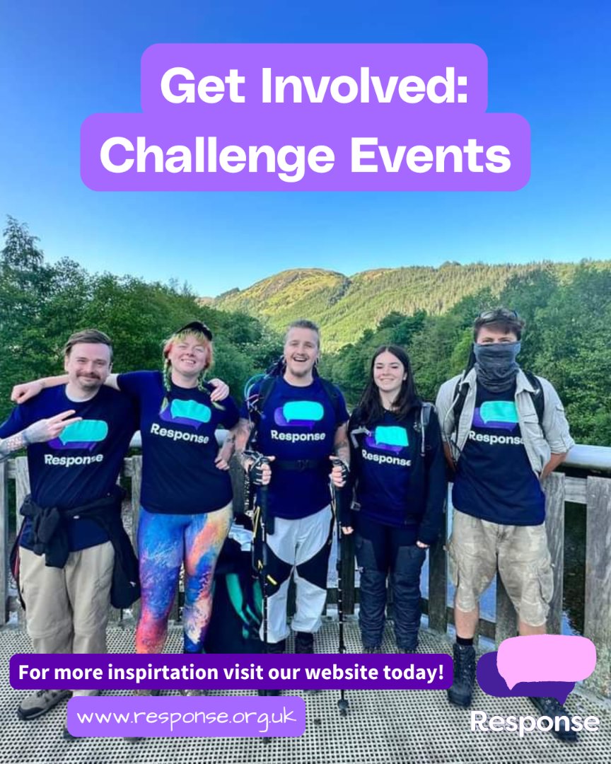 Ready to take on a challenge &amp; support mental health? 
Swipe to see some community fundraising inspo!⭐️

Sign up to one of our events today, and why not take a look at our NEW fundraising toolkit!💙
🔗response.org.uk/get-involved

Tag us &amp; use #Raise4Response to share your journey!