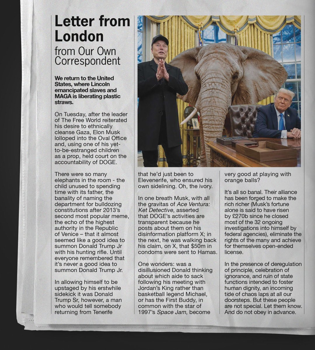 Ace Ventura: Ket Detective. 

The latest from the Papua New Guinea Courier's correspondent in Washington.