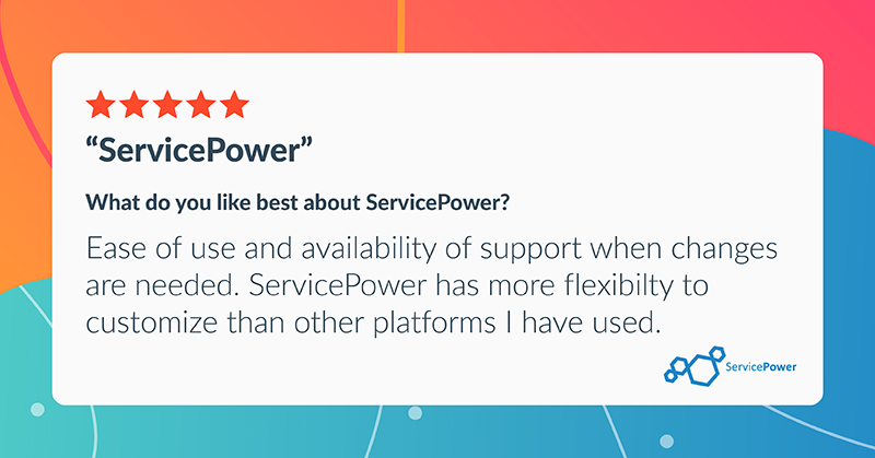 ServicePowerPlc's tweet image. &quot;ServicePower has more flexibility to customize than other platforms I have used.&quot; - G2 Review. ⭐️⭐️⭐️⭐️⭐️
We&apos;re proud to be recognized for our ease of use and dedicated support. See what our customers are saying at 👉 ow.ly/ZLrV50UYKIA

#FSM #FieldService #ServicePower #G2