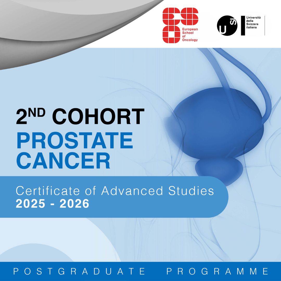 Advance your expertise in #ProstateCancer care! Our Certificate of Advanced Studies offers a comprehensive programme designed for #oncologists.

Improve your clinical skills, expand your knowledge, and improve patient care.
Apply by 30 April 2025 👉 bit.ly/48jrdW5