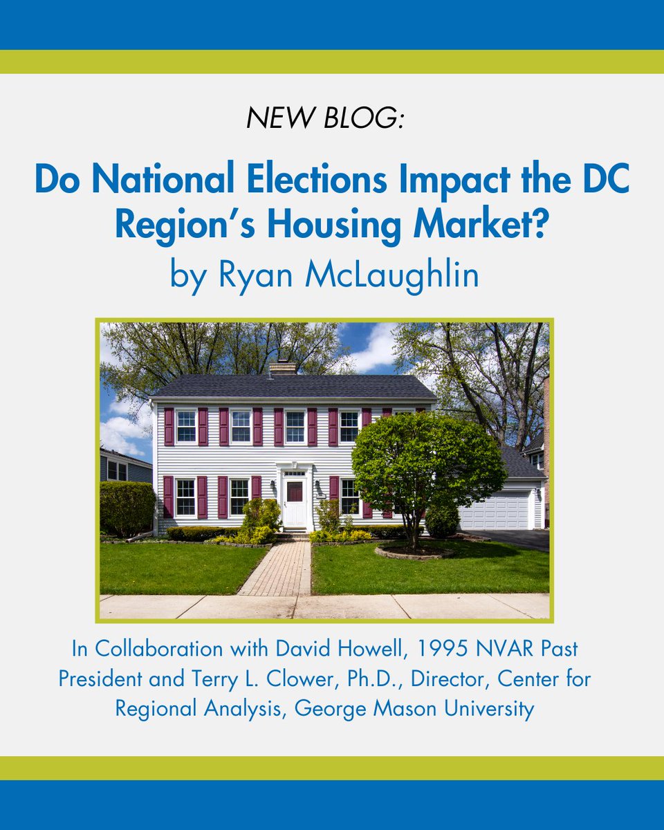 Past trends tell us that the impact of elections on our region’s housing market is negligible. Is that still the case? Learn more at nvar.com/elect.