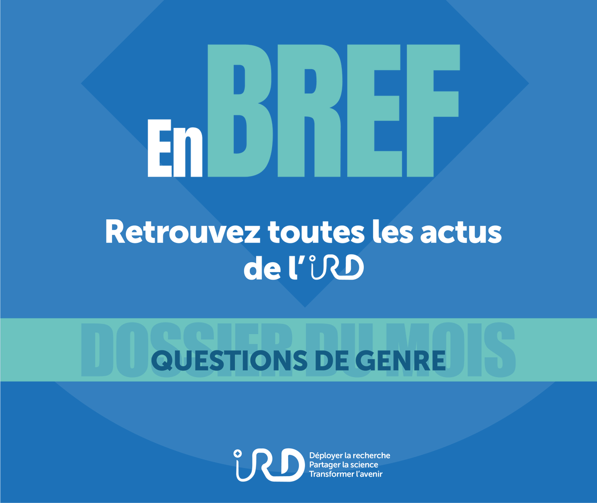 📣 Le numéro 5️⃣ de la newsletter #IRDenBref est disponible !
🟣 En écho au 11 février, journée #FemmesEnScience, focus sur la thématique "Questions de genre" ! Ce sujet est au cœur des engagements prioritaires #IRD !  
▶️ r.communication.ird.fr/mk/mr/sh/1t6AV…
🔔 N'oubliez pas de vous abonner !