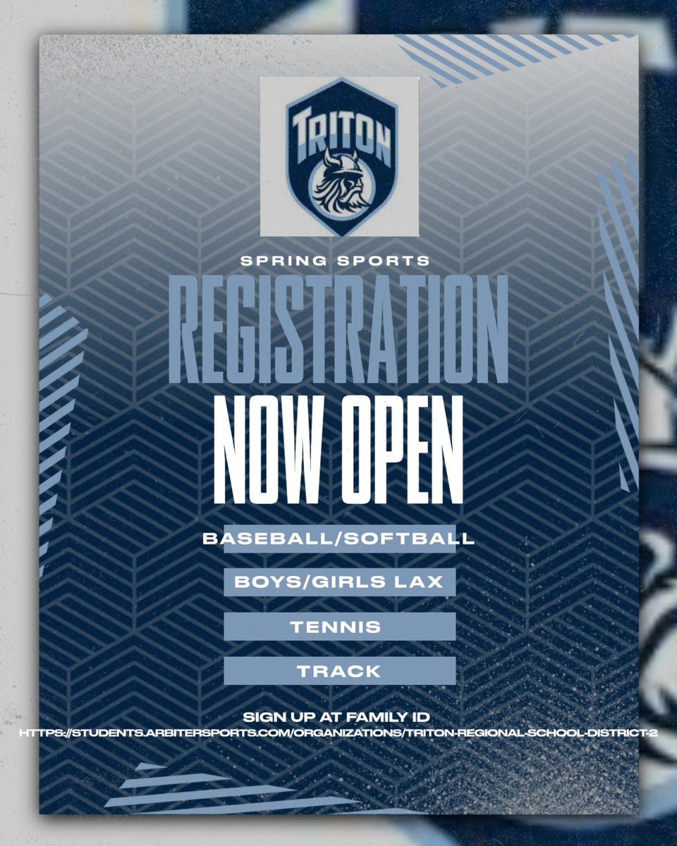 Spring Sports Registration is now open
