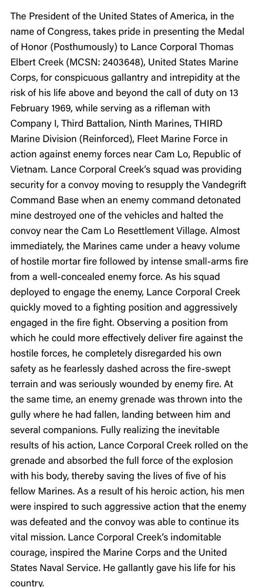 Please take a few minutes out of your day to read Thomas’s Medal of Honor Citation.

18 years old.