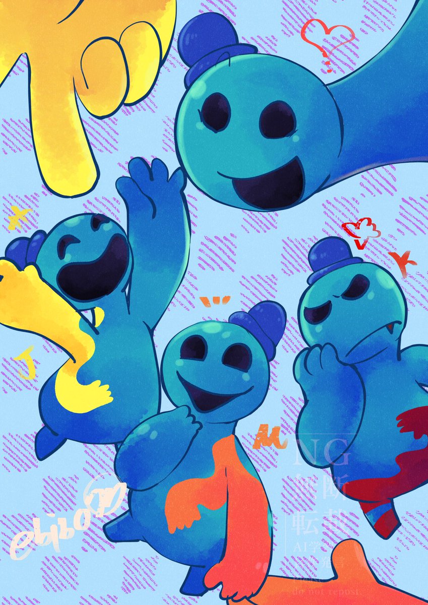 三分裂した🎩🔵ドーイくん描きたくて… Three-part Doey