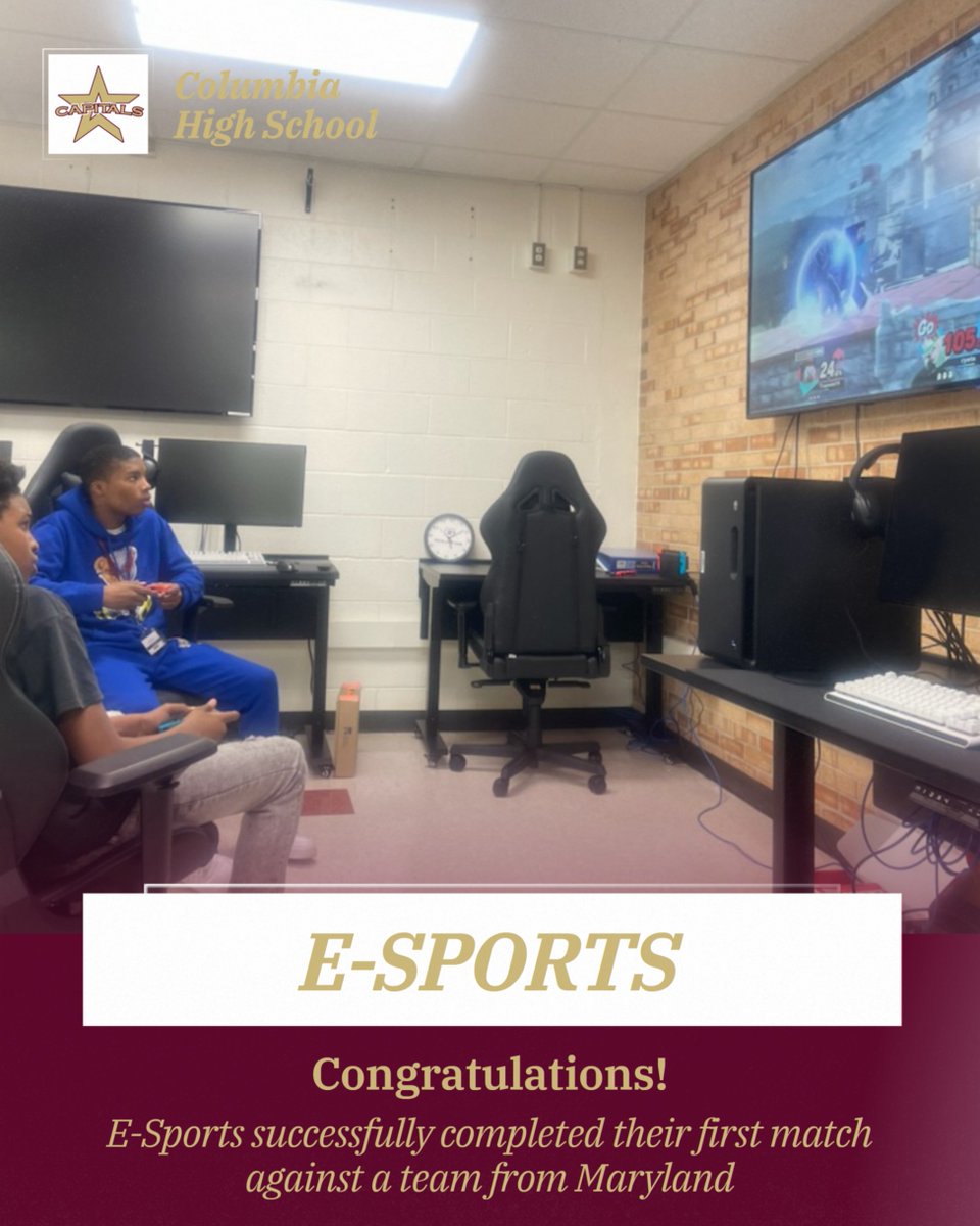 Columbia Caps (@columbiacaps) on Twitter photo Congratulations to our E-Sports team no their first succesfull competition against a team from Maryland.  <a href="/RichlandoneA/">RICHLANDONE_ATHLETICS</a> Congratulations to our E-Sports team no their first succesfull competition against a team from Maryland.  <a href="/RichlandoneA/">RICHLANDONE_ATHLETICS</a>