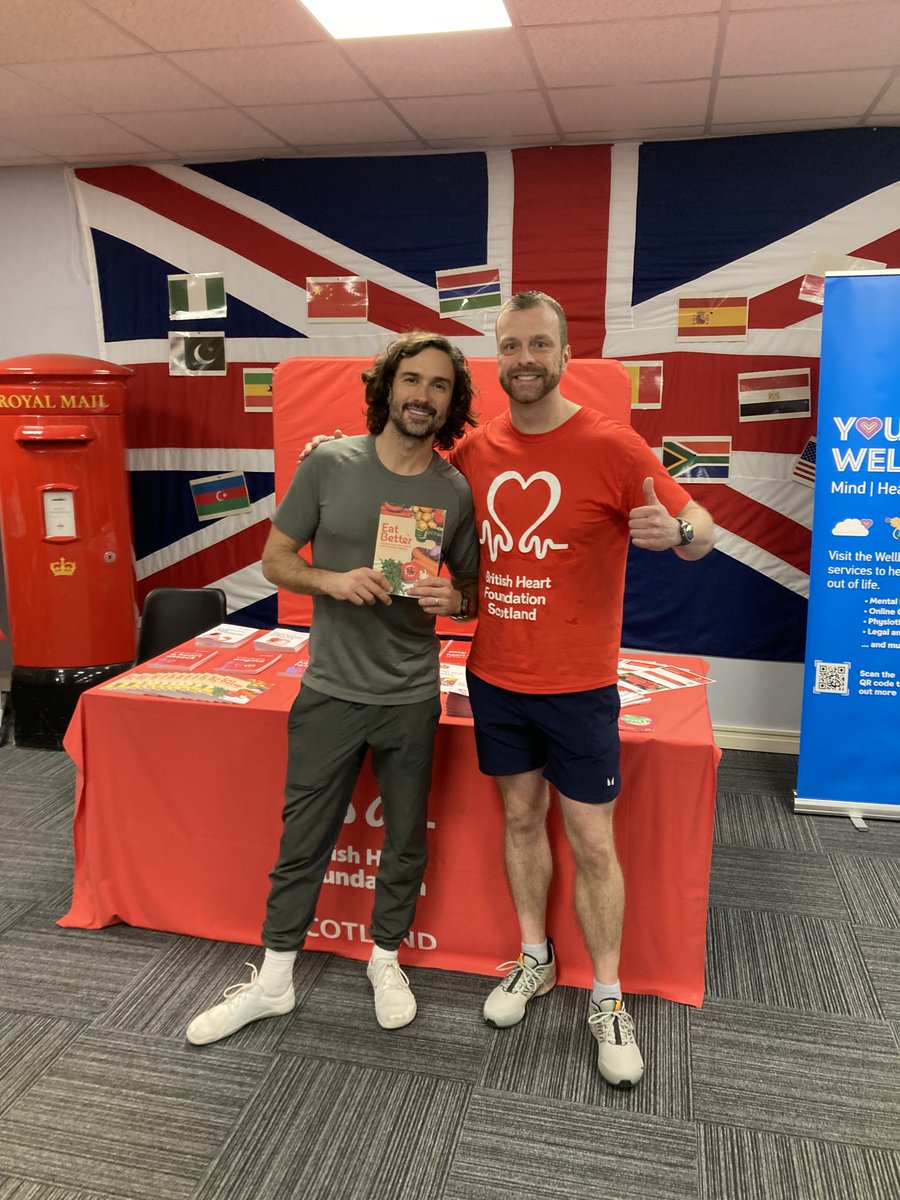 Staff at <a href="/RoyalMail/">Royal Mail</a> Edinburgh passed their fitness tests with flying colours this week when <a href="/thebodycoach/">Joe Wicks</a>  turned up to host a workout!
Joe Wicks was joined by BHF Scotland's very own <a href="/RiForsyth/">Richard Forsyth</a> for the heart pumping fitness session.
It was also a welcome chance to share heart