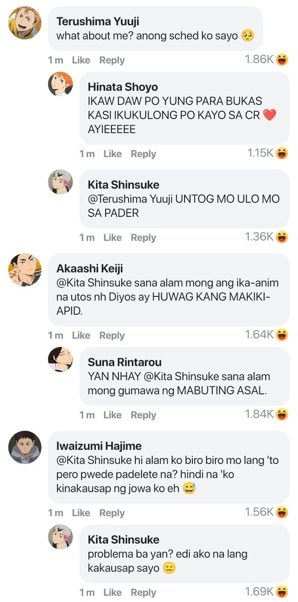 ilawrizaki's tweet photo. ✧ #haikyuu one tweet crack au — oh ayan na si kokita 😑 https://t.co/beckuTOUO0