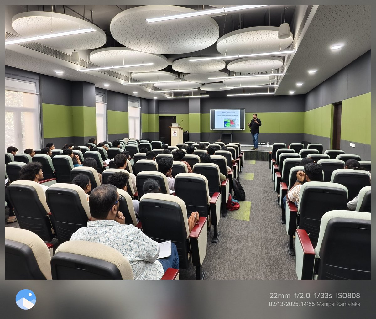 Prof. Girish Gopinath, Kerala University of Fisheries and Ocean Studies, Kerala, delivered a guest talk on the "Role of Geospatial Technology in Earth Sciences" to our students, research scholars, and faculty members today afternoon.