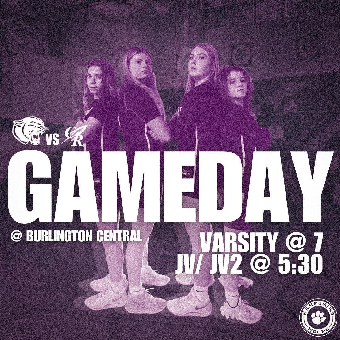 🚨GAME DAY 🚨
🆚 The Rockets 🚀
📍Burlington Central  
🕠 5:30 JV
🕖7:00 Varsity

#Family🤍🏀💜
#SometimeYouSometimesMeAlwaysUs

Photo Cred: @fabesflicks