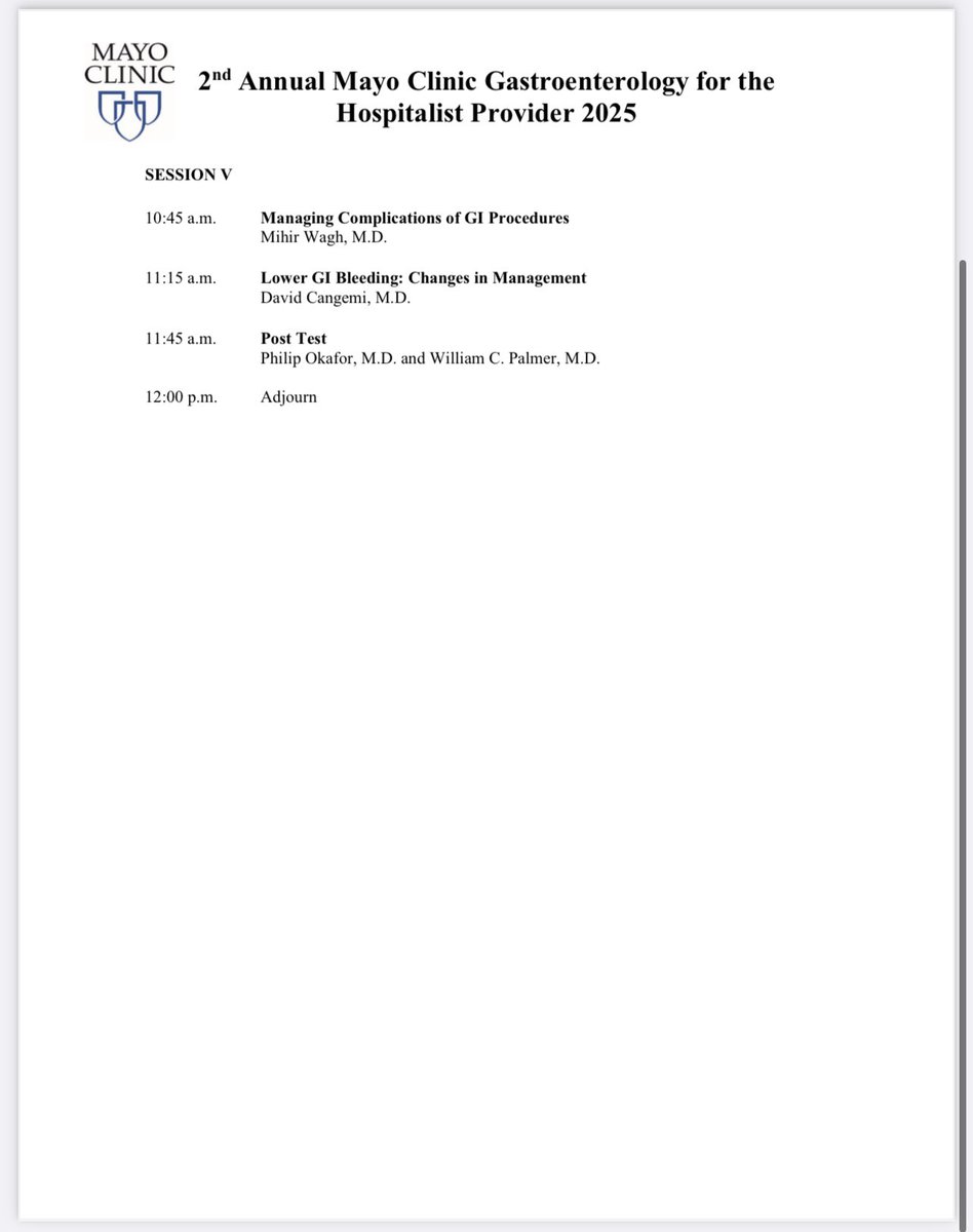 Jana G Hashash, MD, MSc (@jhashashmd) on Twitter photo Join us for the <a href="/MayoClinic/">Mayo Clinic</a> #GI_hospitalist course in Nashville, TN 🎸next weekend to learn about all things #inpatient #GI
Virtual option available
<a href="/PhilipOkaforMD/">Philip Okafor</a> <a href="/williampalmermd/">William Palmer</a> <a href="/MayoMedEd/">Mayo Clinic Med Ed</a> <a href="/MayoClinicFLGIH/">Mayo Clinic Florida Gastroenterology & Hepatology</a>
ce.mayo.edu/gastroenterolo… Join us for the <a href="/MayoClinic/">Mayo Clinic</a> #GI_hospitalist course in Nashville, TN 🎸next weekend to learn about all things #inpatient #GI
Virtual option available
<a href="/PhilipOkaforMD/">Philip Okafor</a> <a href="/williampalmermd/">William Palmer</a> <a href="/MayoMedEd/">Mayo Clinic Med Ed</a> <a href="/MayoClinicFLGIH/">Mayo Clinic Florida Gastroenterology & Hepatology</a>
ce.mayo.edu/gastroenterolo…
