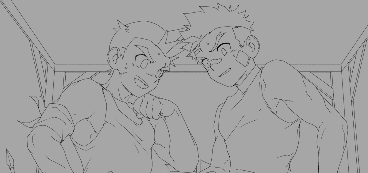 The main character here will be Arashi and Blake in my individual game. This is gonna be the first CG illustrations too.
這個月把游戲的第一份插圖安排上了☺️