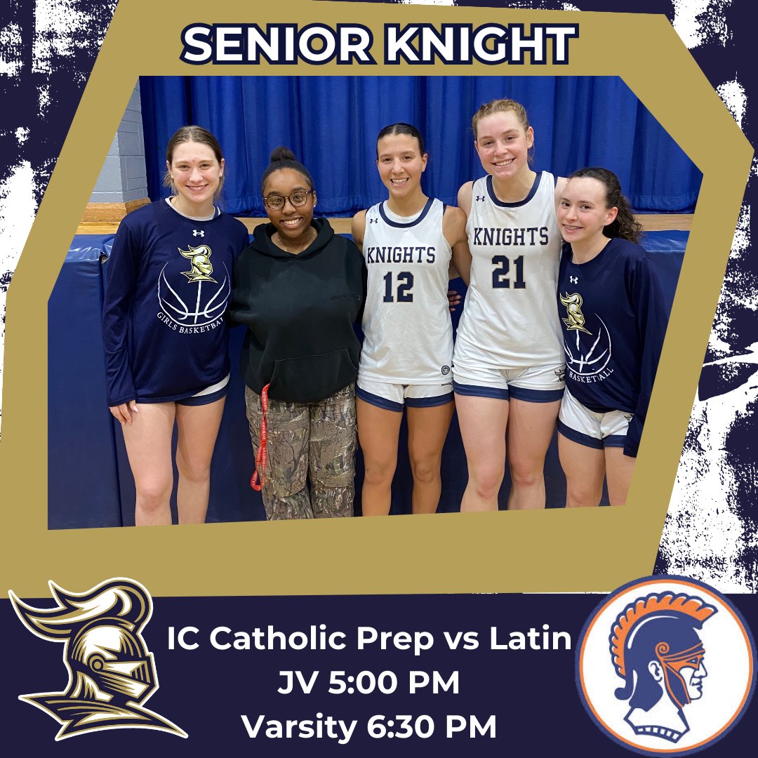 SENIOR KNIGHT! Come out and celebrate these seniors tonight at IC against Latin!
JV 5:00 PM
Varsity 6:30 PM