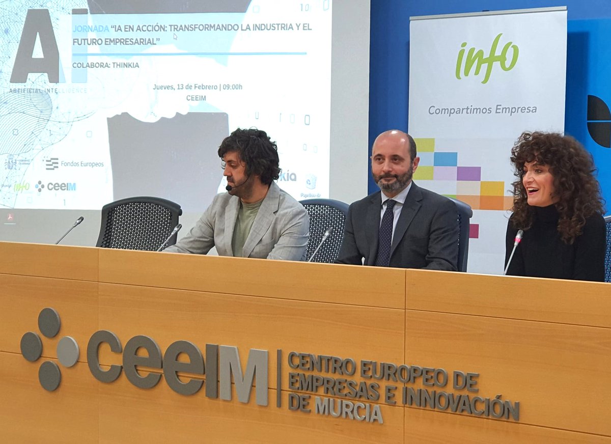 EMPRESAS | La Comunidad respaldó el uso de la Inteligencia Artificial de 42 proyectos empresariales de la Región el pasado año

#empresas #emprendedores #emprendimiento #RegiondeMurcia #IA #InteligenciaArtificial <a href="/infoRMurcia/">Instituto de Fomento</a> <a href="/CeeiMurcia/">CEEI Murcia</a> 

murcianoticias.es/economia/comun…