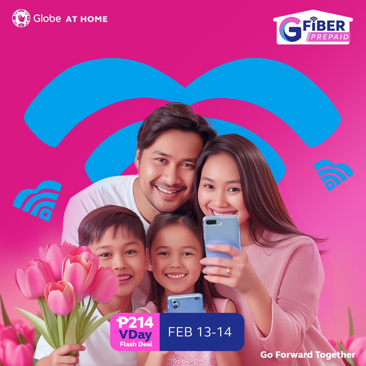 Dapat happy tayo lahat sa Valentine’s kaya 
Ngayong Valentine’s Day, hatid ng Globe ang maasahan, mas pina-abot kayang presyo, at mas-accessible na internet connectivity para sa bawat pamilyang Pilipino. #DigitalFilipino #PanahonNa 💙

<a href="/enjoyGLOBE/">Globe Telecom</a>