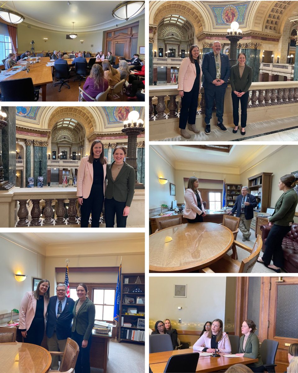 ACOGWI's tweet image. Dr. Domeyer-Klenske and Dr. Powell joining @SenJesseJames &amp;amp; @PatSnyder56 advocating for passage of Senate Bill 23 to extend postpartum Medicaid coverage to 12-Months. Thank you Senator James and Representative Snyder for your efforts to get this over the finish line in Wisconsin!